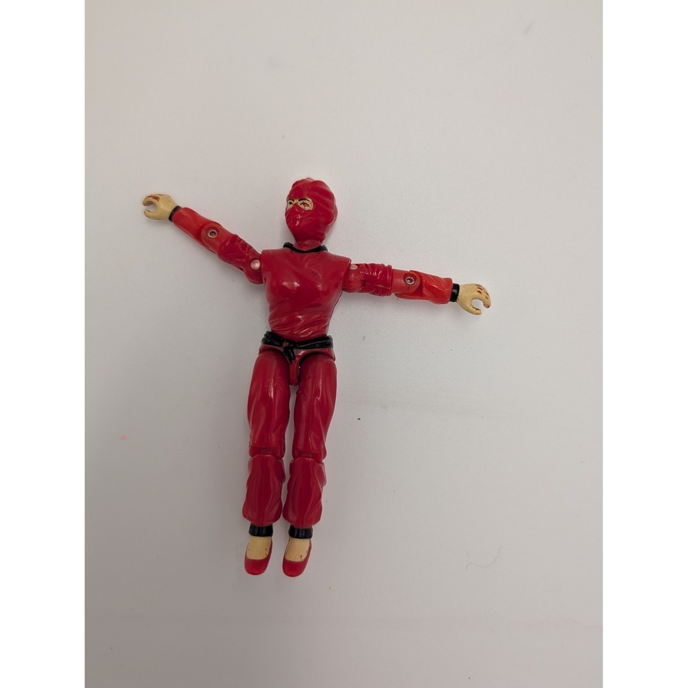 Vintage GI Joe Jinx Red Ninja 3.5 Inch Action Figure Hasbro 1987 ARAH